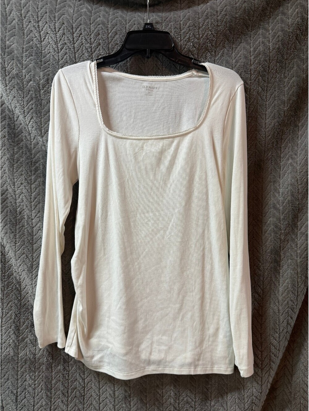 Old NavyWomen's Long Sleeve Square Neck White Top Size L